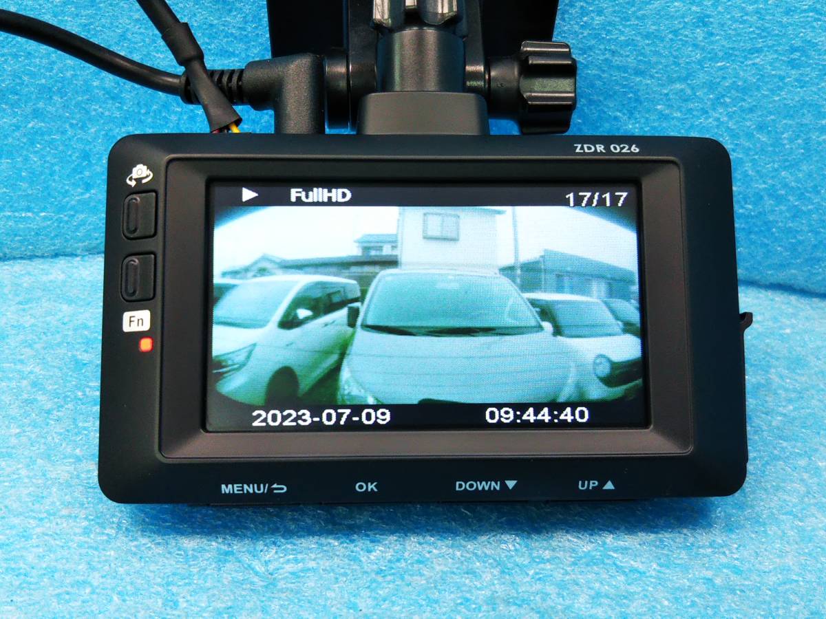 ☆コムテック 前後2カメラドライブレコーダー ZDR 026 駐車監視コード