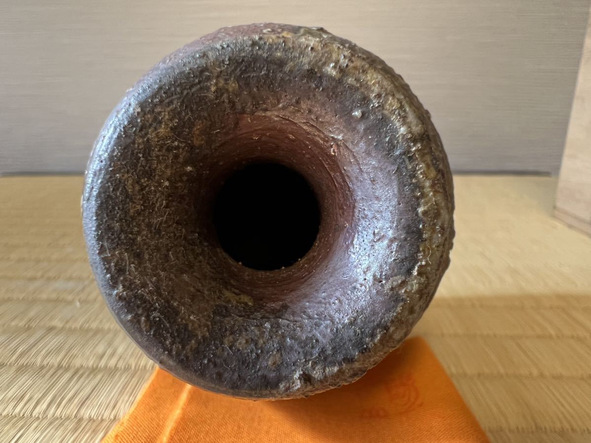 備前徳利 伊勢崎満作 備前焼酒器徳利 伊勢崎満 在印 共箱 共布 備前窯