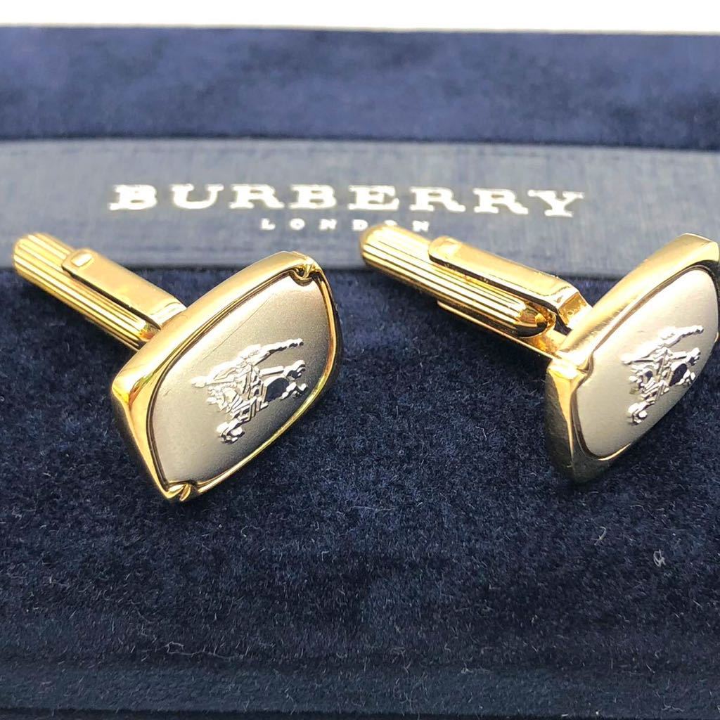 BURBERRY バーバリー カフスボタン ゴールド ホースロゴ 丸型 メンズ