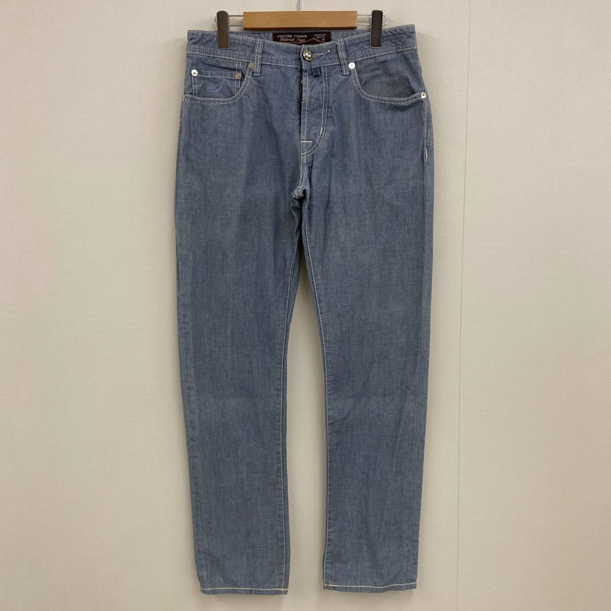 JACOB COHEN J688 H COMFORT コットン パンツ 水色 イタリア製 W32 