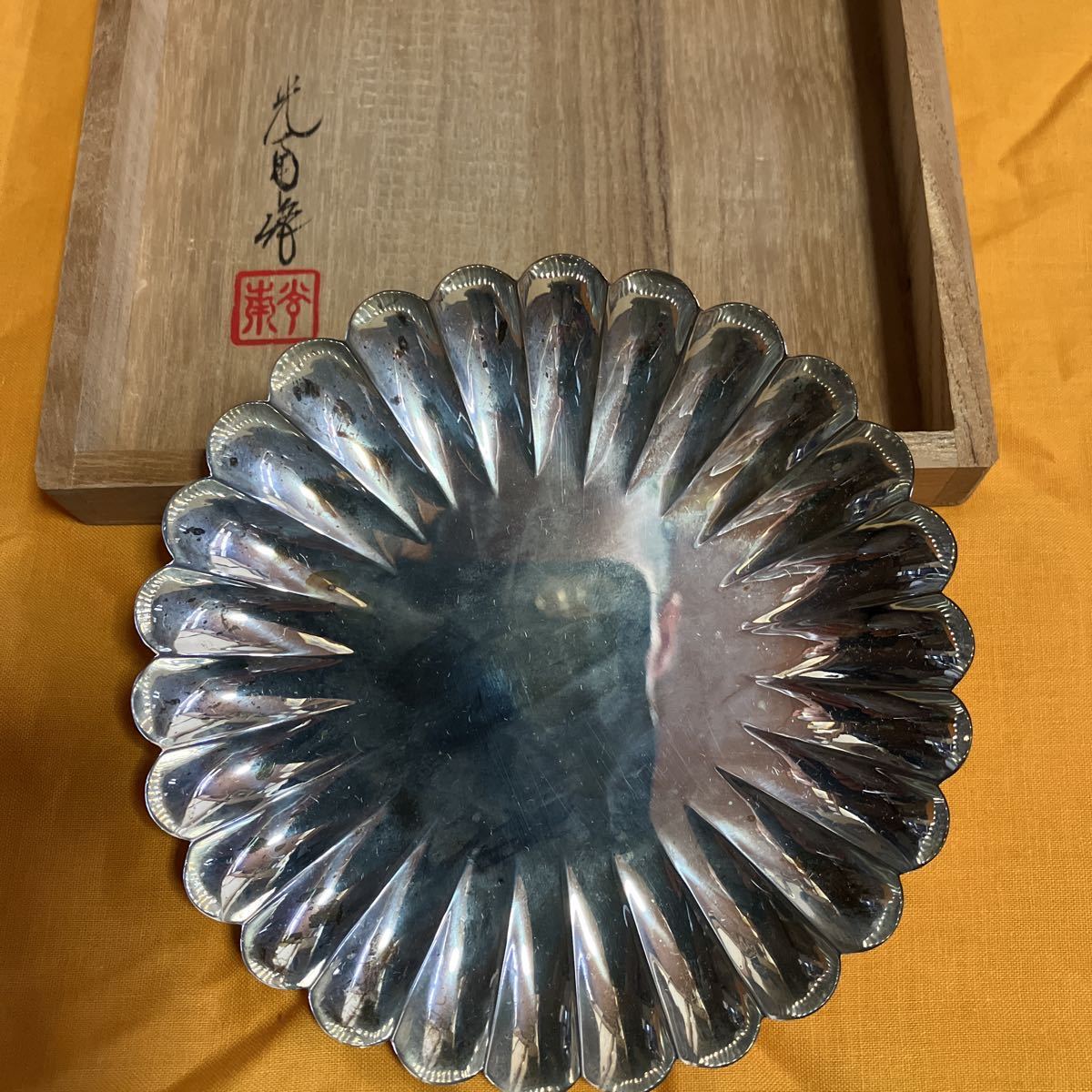 純銀刻印あり盃　杯　(小×４)　銀盃　銀杯　4ヶ　合計　約114ｇ 銀杯 銀盃 合計 公式通販 純銀刻印あり盃 純銀 (小×4) 4ヶ 約114g 杯