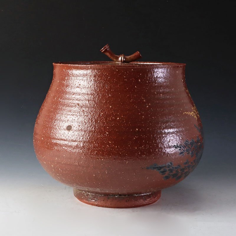 古美味】番浦史郎 萩文水指 茶道具 保証品 wT3J -番浦史郎