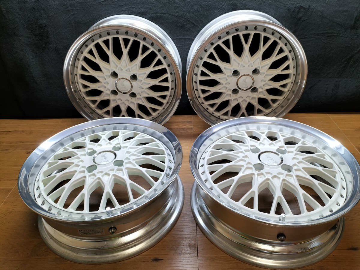 売り切り 希少 パラディソ ヴェロネーゼ 5.5J +40 100-4H 16インチ コンパクト 軽自動車 セラミックホワイト Paradiso アクア N-BOX タント