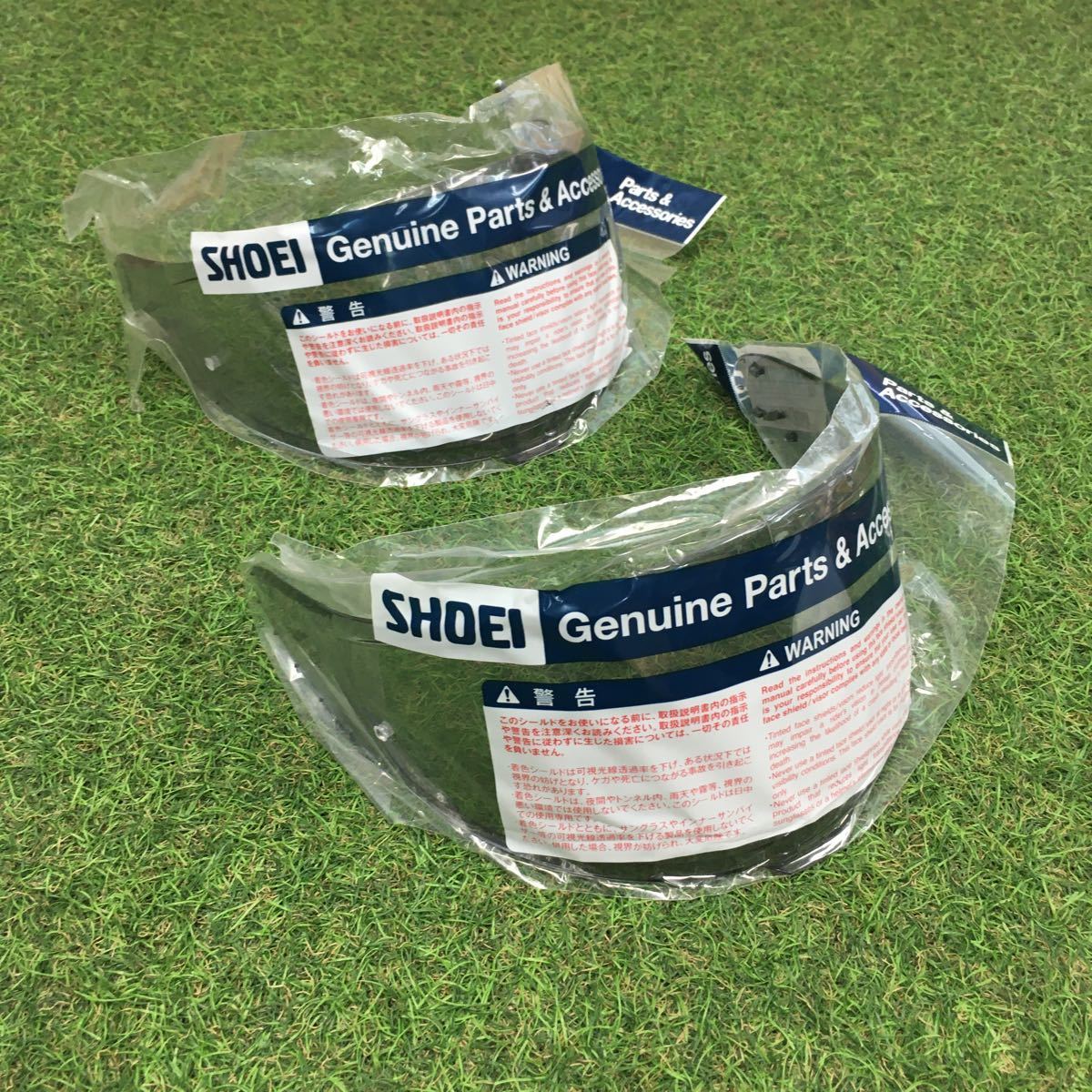 YS554 SHOEI ショウエイ CWR-F2 Mスモーク シールド バイク ヘルメット 2枚セット 未使用 保管品 アクセサリ
