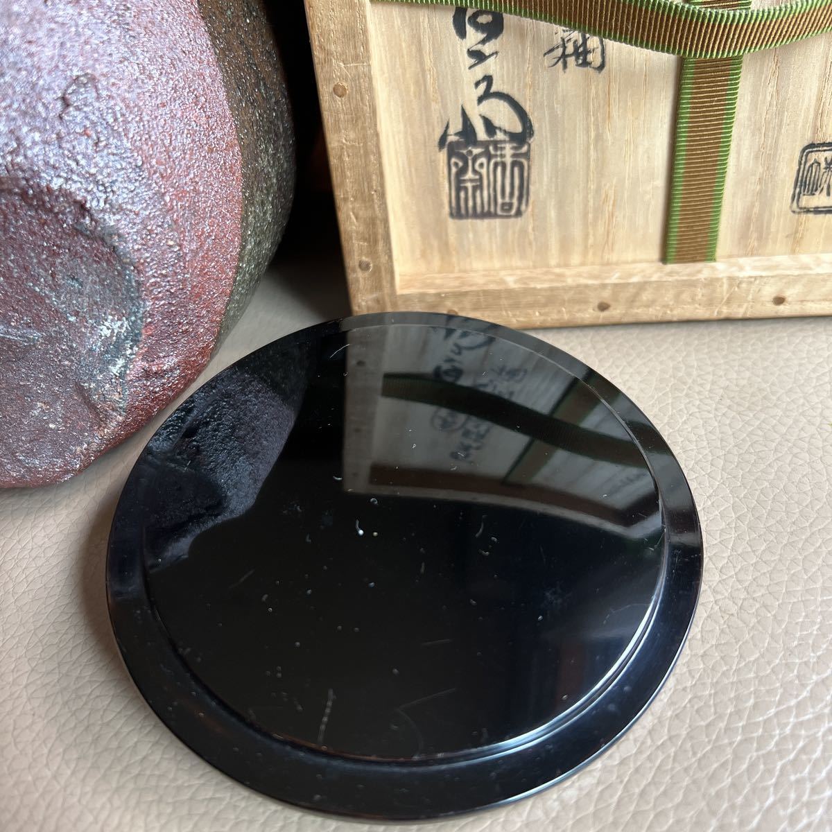 茶道具 蛸壺水指 真葛/近左 茶道具 赤絵福之字菓子器 真葛 香斎造