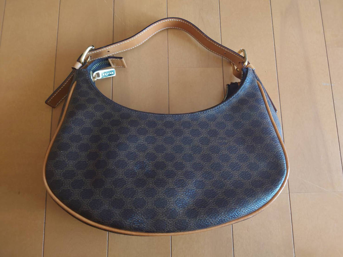 ヴィンテージ セリーヌ CELINE セリーヌ マカダム ハンドバッグ ヴィンテージ セリーヌ CELINE セリーヌ マカダム ハンドバッグ