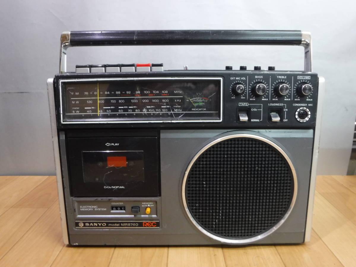 SANYO サンヨー 昭和レトロ ラジオカセットレコーダー U4ss 電源