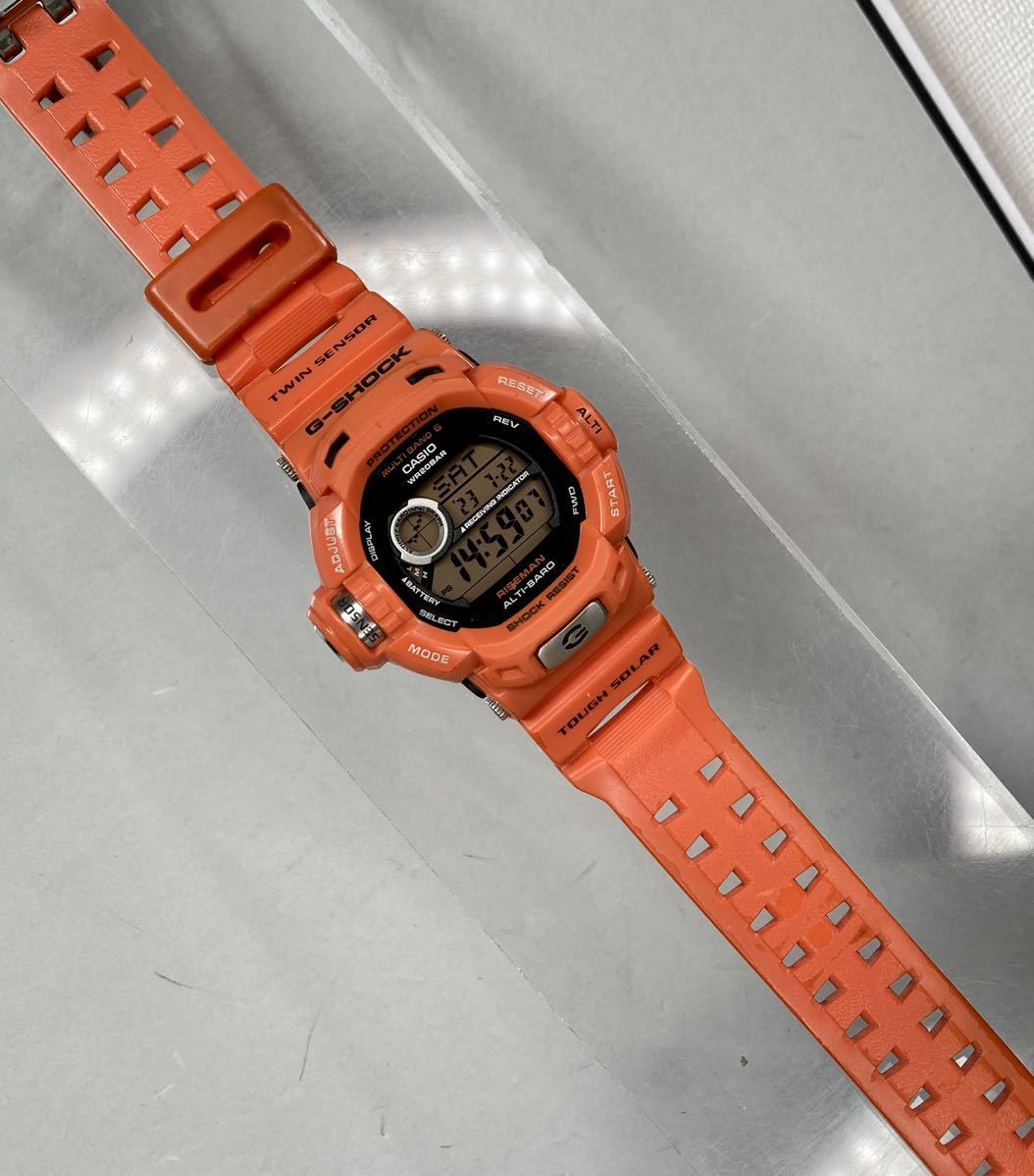 美品 G-SHOCK GW-9200RJ-4JF Men in Rescue Orange RISEMAN タフ 