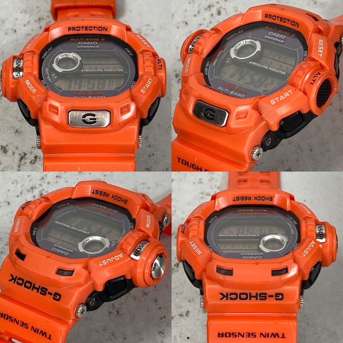 美品 G-SHOCK GW-9200RJ-4JF Men in Rescue Orange RISEMAN タフ