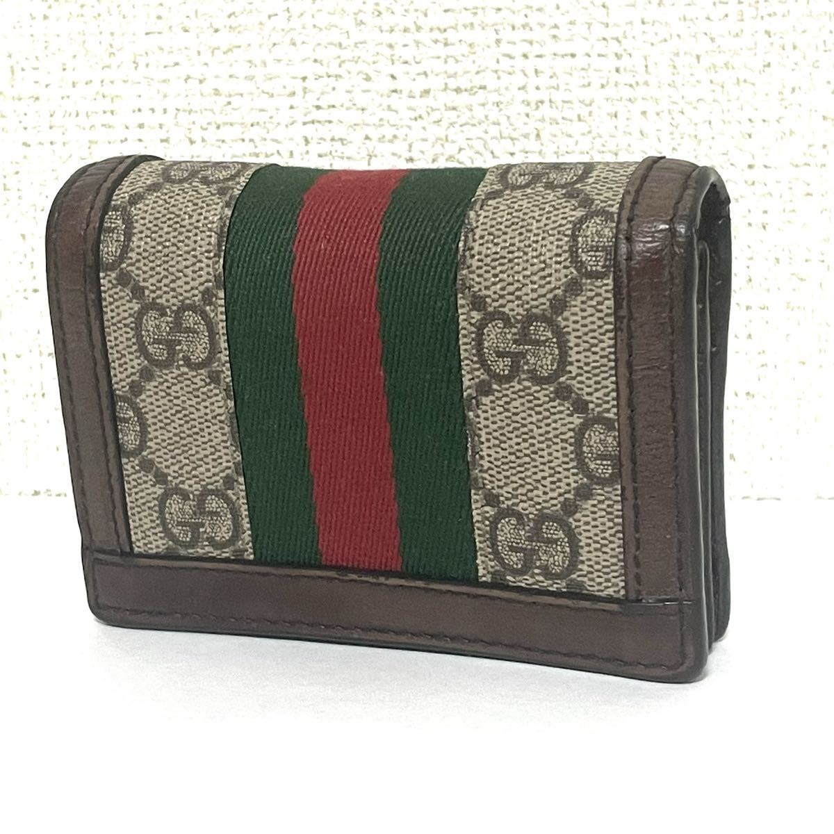 1円スタート！ 超美品 GUCCI グッチ GGスプリーム シェリーライン 二
