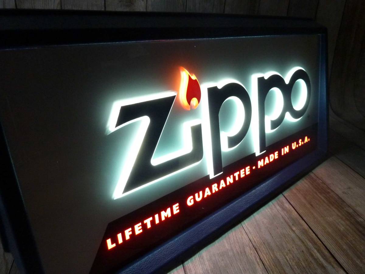 y4945】◇ ②zippo 店舗什器ディスプレイ 電飾LEDライト◇検索サイン 