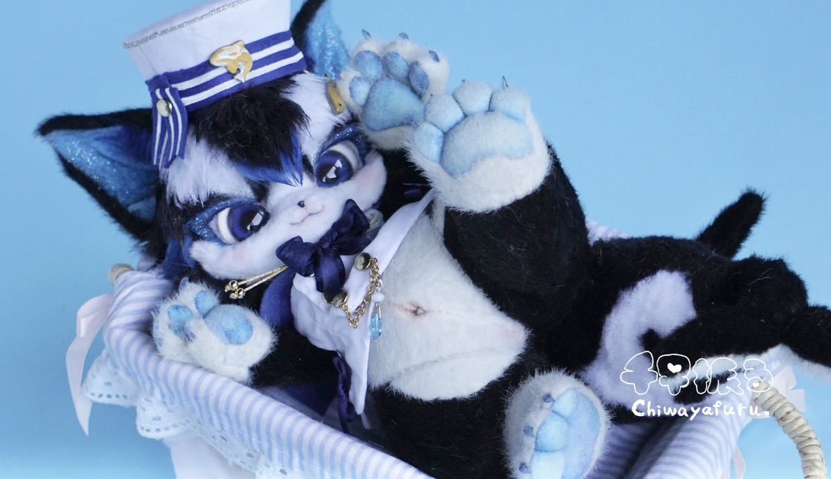 Chiwayafuru. アートドール シャチのネコ獣人さん ハンドメイド