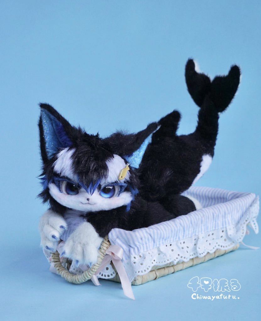 Chiwayafuru. アートドール シャチのネコ獣人さん ハンドメイド