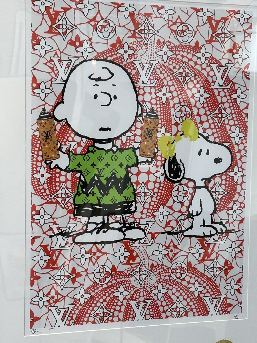 DEATH NYC 額付き 世界限定100枚 アートポスタ スヌーピー SNOOPY 