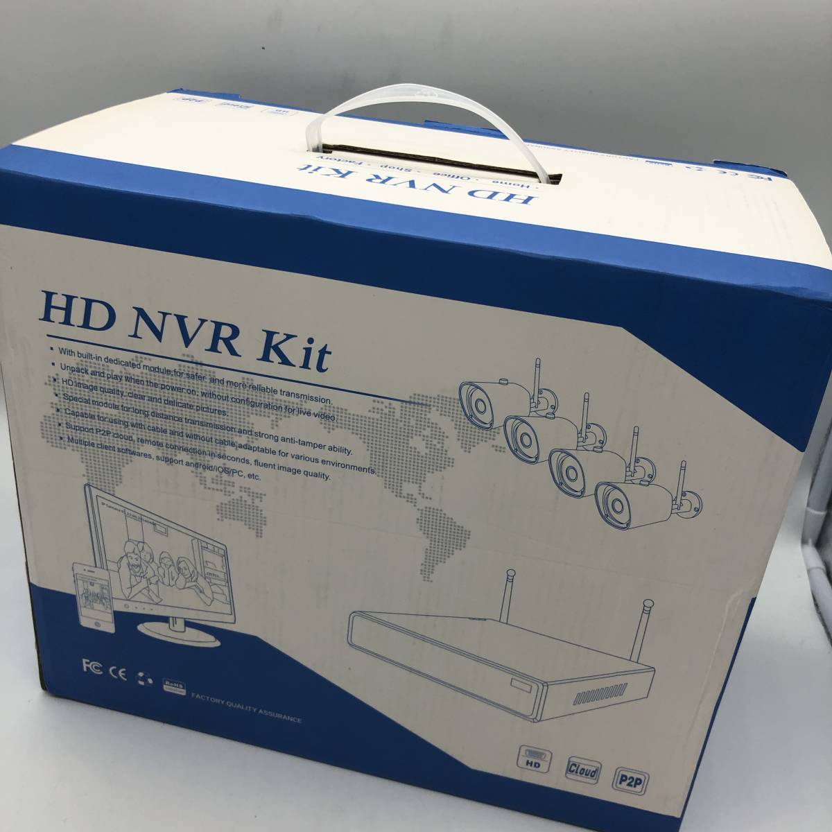 未検品】DKSHIW HD NVR Kit ワイヤレス防犯カメラセット/Y8539-X0 HD