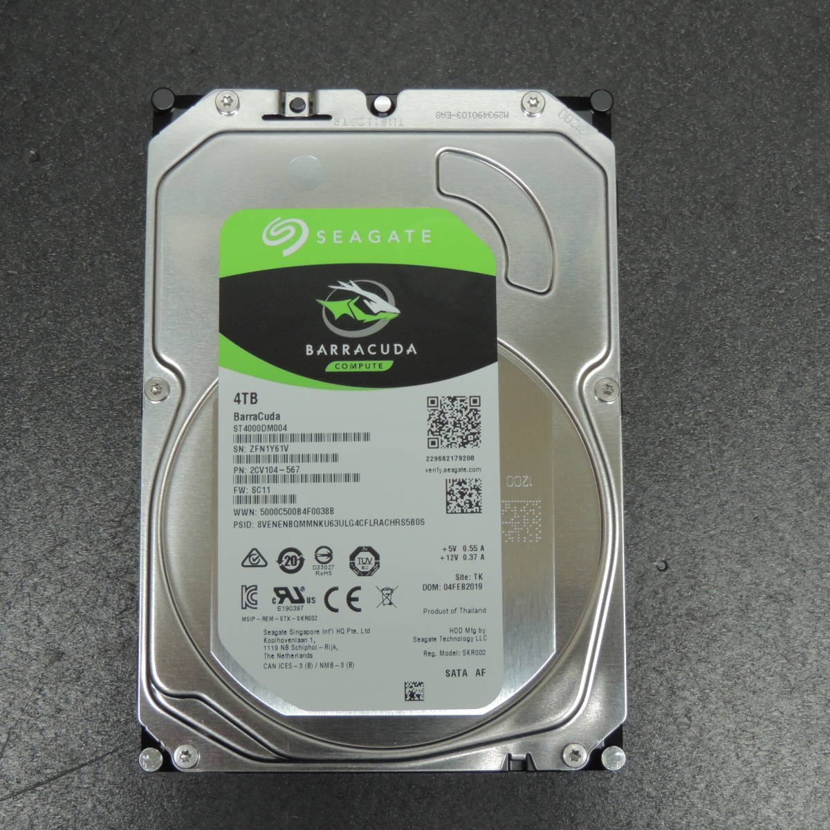 検品済み/使用724時間】SEAGATE 4TB HDD ST4000DM004 管理:Q-28 検済み