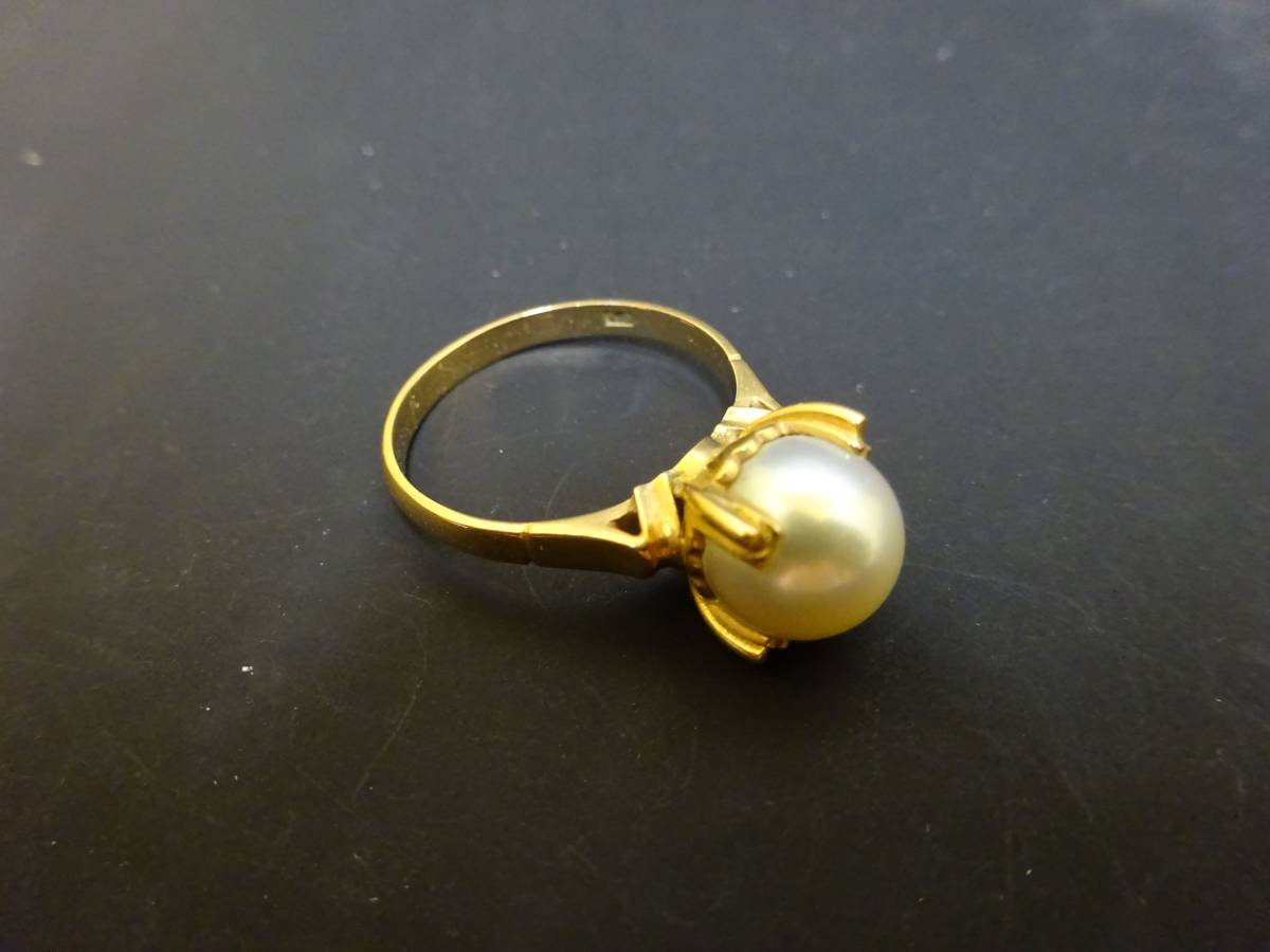 金製 K18刻印有 石付 指輪 リング 3.5g つぶし | SIERRACULTURA.COM