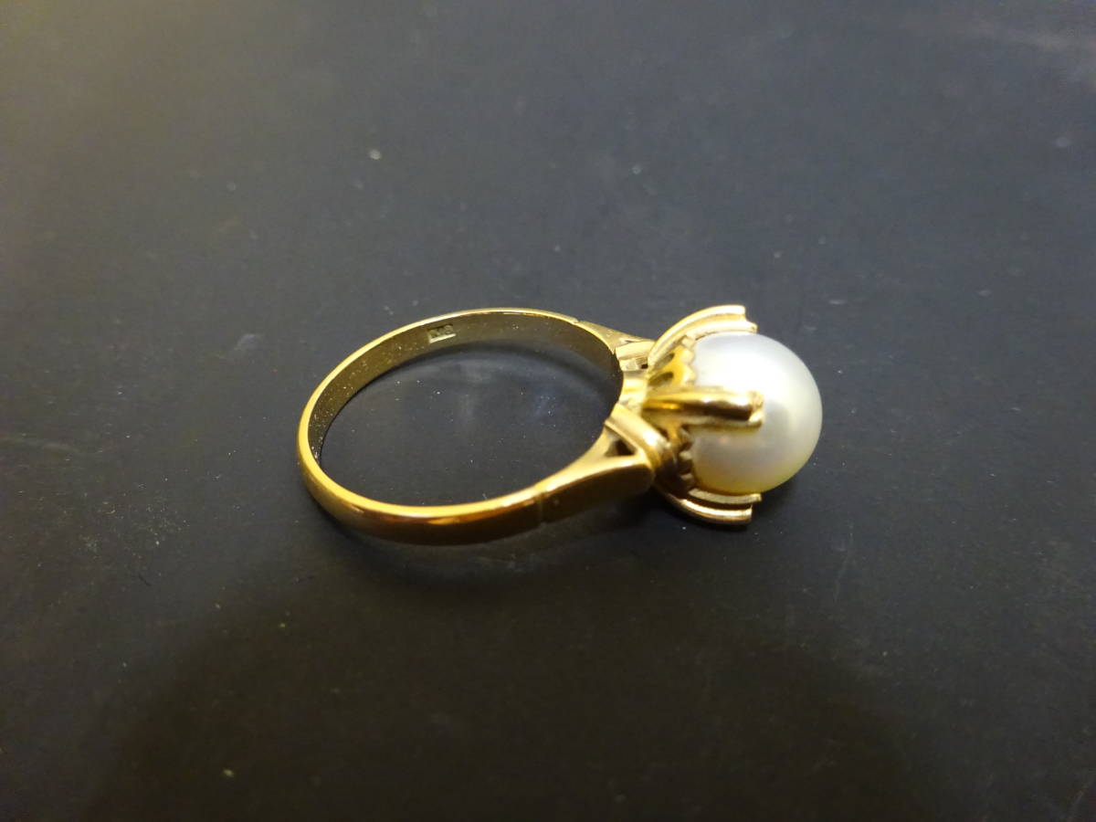 金製 K18刻印有 石付 指輪 リング 3.5g つぶし | SIERRACULTURA.COM