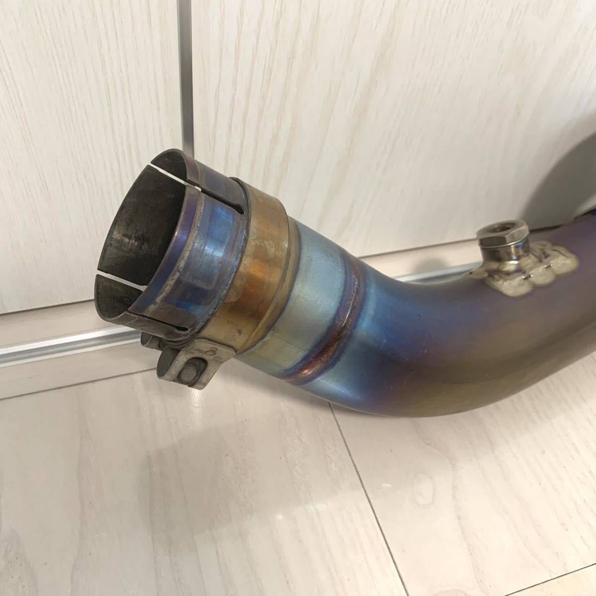 美品YZF-R1 09-14 アクラポビッチ チタン リンクパイプ Yパイプ 中間 