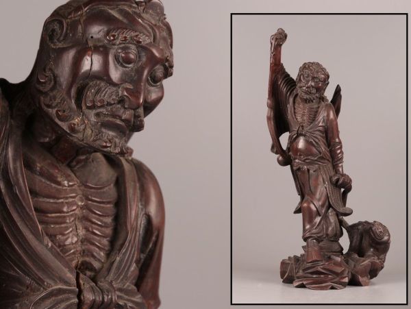 中国古玩 唐物 仏教美術 時代木彫 龍眼木造 仏像 時代物 極上品 初だし