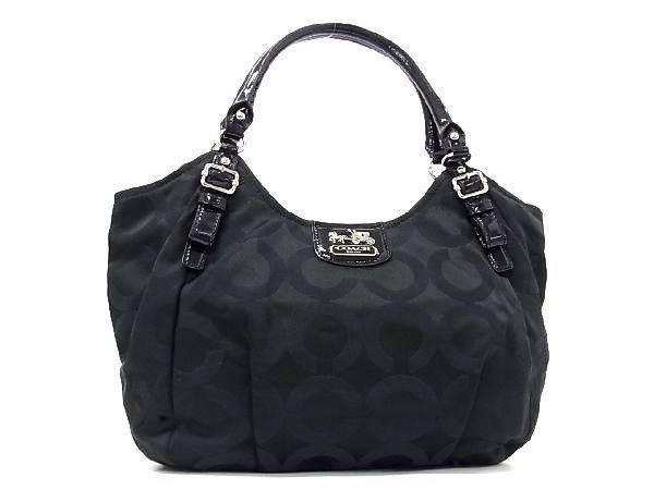 1円 □美品□ COACH コーチ 18648 マディソン オプアート サテン 