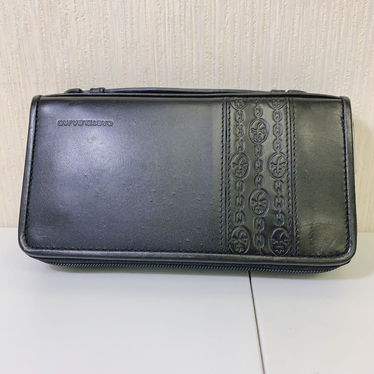 CBSTELBAJAC カステルバジャック レザー 本革 長財布 大容量 オーガナイザー 黒 BLACK ラウンドファスナー 高級 ブランド おすすめ 大人気