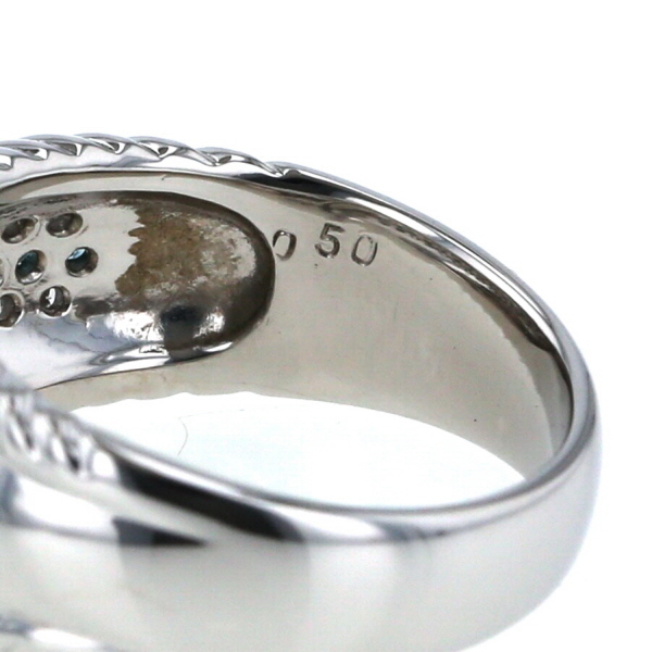 Pt900 プラチナ リング ブルーダイヤモンド ダイヤモンド 0.50ct 