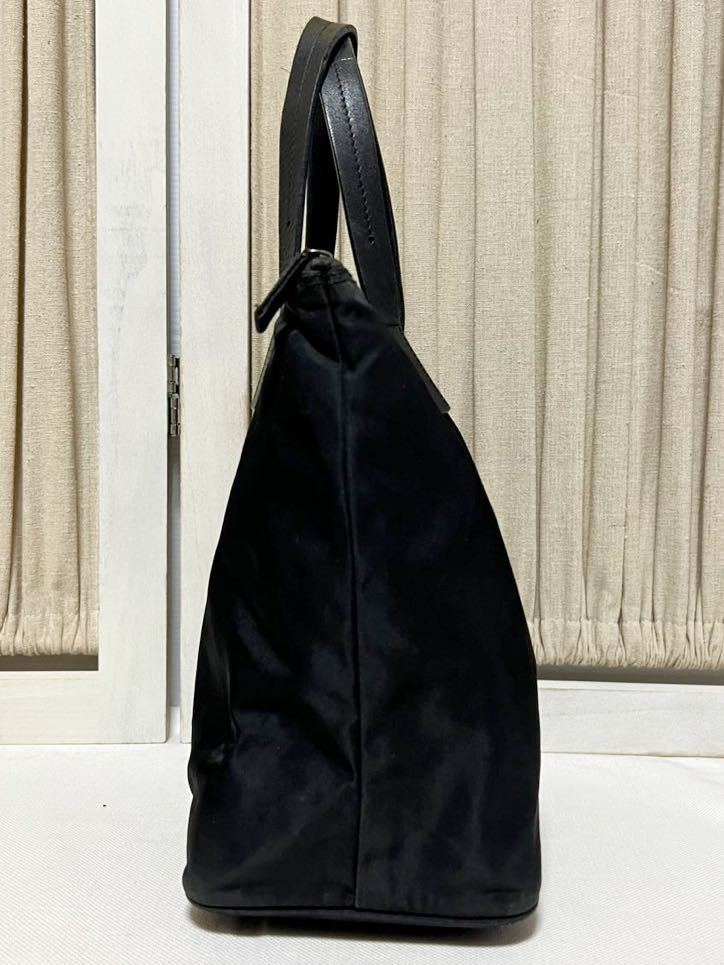 税込 PRADA/プラダ ナイロン 台形トートバッグバッグ 本革 レザー