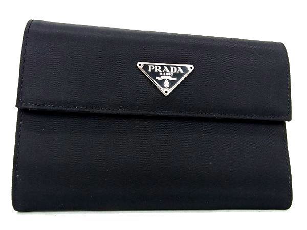 1円 PRADA プラダ テスートナイロン 三つ折り 財布 ウォレット 小銭  