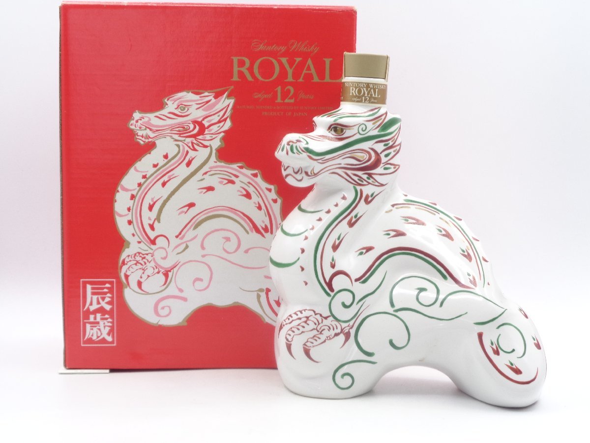 SUNTORY WHSKY ROYAL 12年 サントリー ウイスキー ローヤル 干支ボトル 2000 陶器 辰歳 たつ 国産 600ml 43% 箱入 未開栓 古酒 X227831