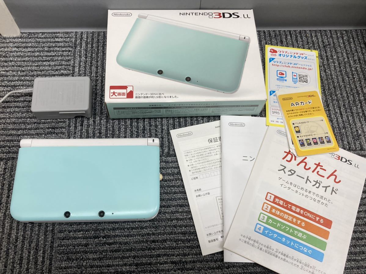 動作確認済 NINTENDO 3DSLL 本体 ホワイト 任天堂 ニンテンドー ブルー  