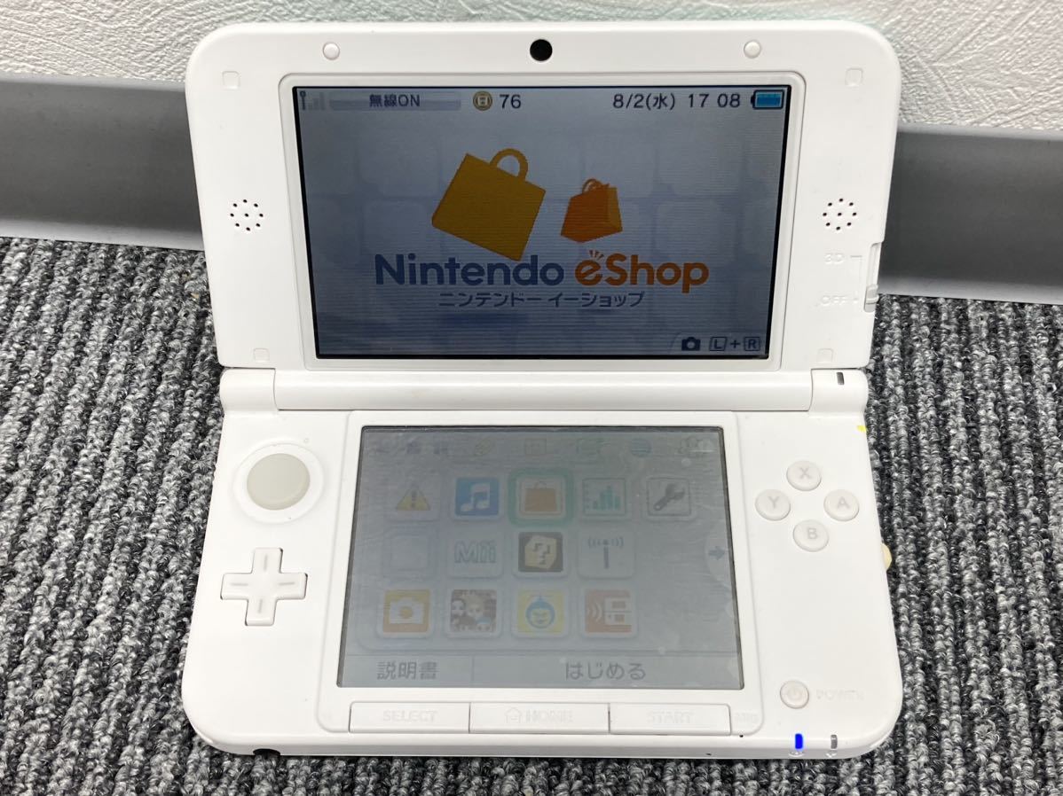 動作確認済 NINTENDO 3DSLL 本体 ホワイト 任天堂 ニンテンドー ブルー  