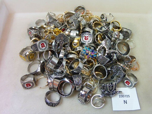 Nd8[21]おまとめて大量1Kg以上!!!!★昭和レトロ指輪 メンズ レディースファッションリング アクセサリー まとめ売り●●230725N