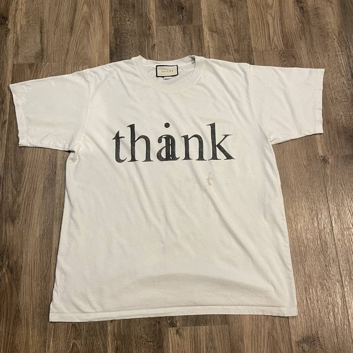GUCCI thank Tシャツ ホワイト