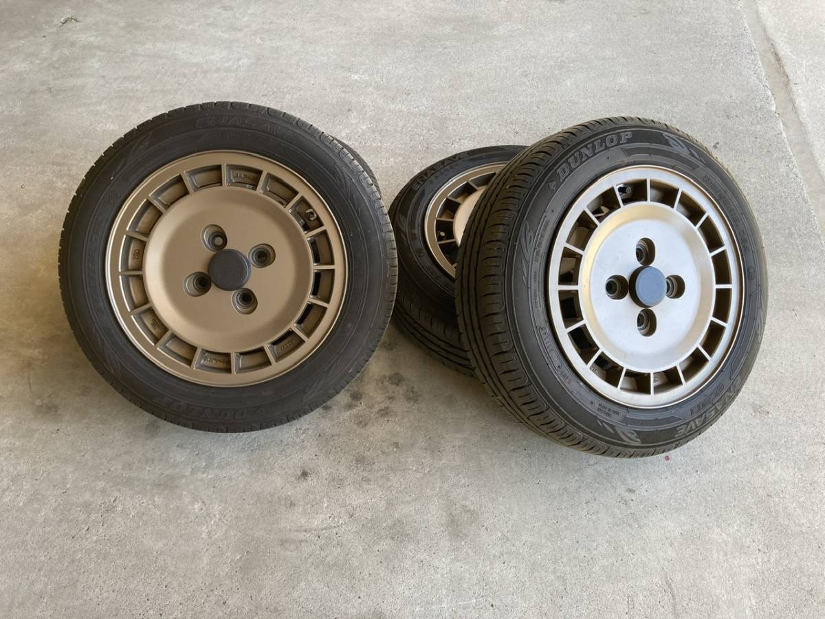 旧エンケイ ENKEI 13インチ5.5J +38 ダンロップ エナセーブ 155/65/13