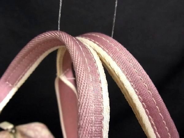 1円 ChristianDior クリスチャンディオール トロッター PVC ボストン ハンドバッグ レディース ピンク系 AP2911