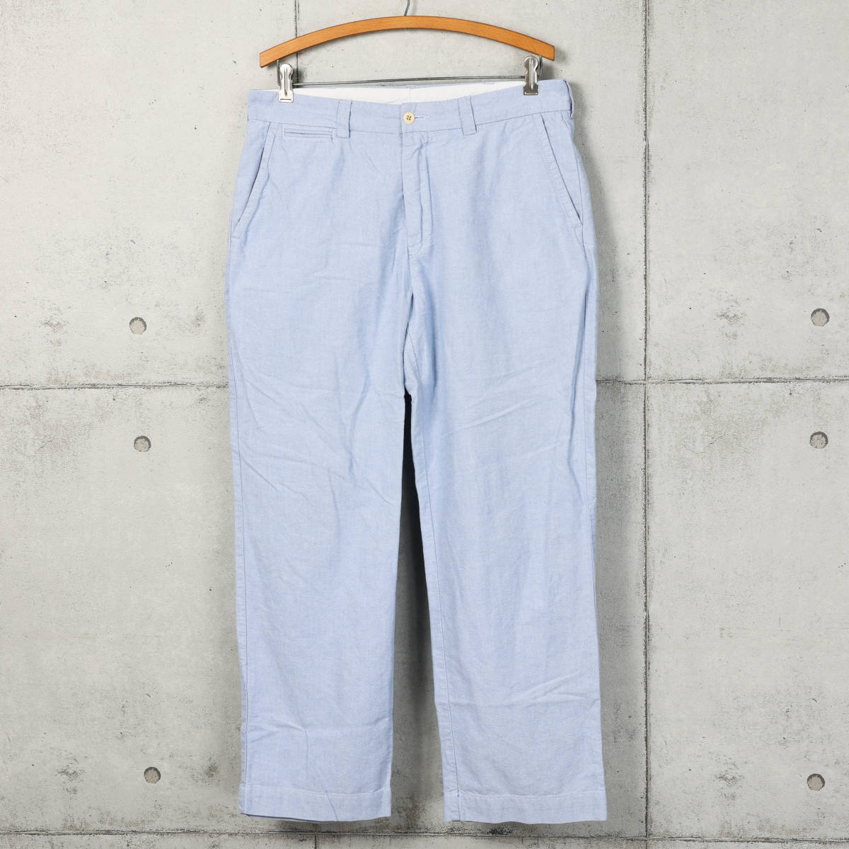 Poloラルフローレン◆オックスフォード素材 プレーンフロントパンツ◆ライトブルー◆W34