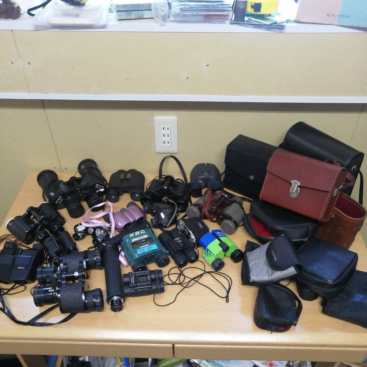 【まとめ売り】双眼鏡 単眼鏡 約8キロ ケース NIKON OMEGA LO-MAX FOCUS 動作未確認 税なし