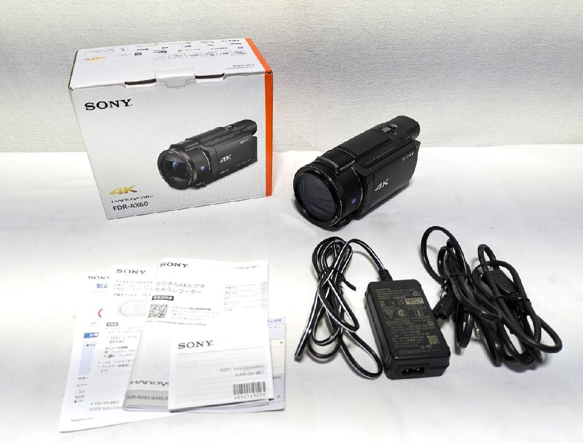 ▽SONY デジタル4Kビデオカメラレコーダー FDR-AX60 HANDYCAM 2022年製