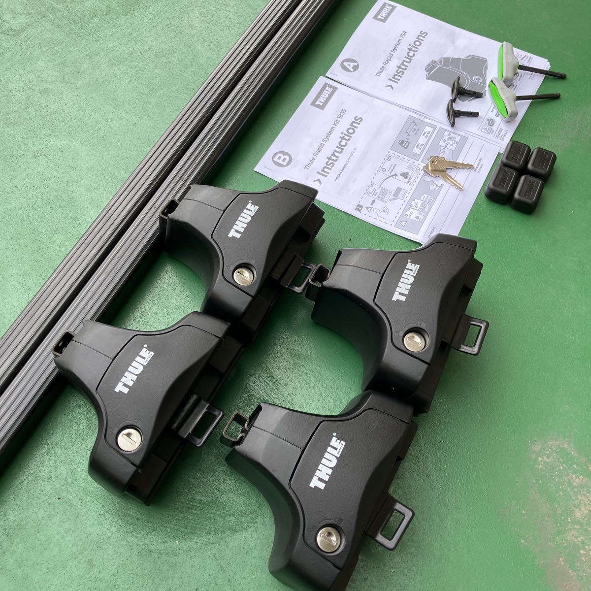 高品質，品質保証 THULE ニッサン セレナ C27 キャリアベースセット フット754+スクエアバー7124+キット1835 セット NISSAN Serena スーリー ルーフキャリア(キャリアベース)｜売買されたオークション情報、yahooの商品 キャリアベース