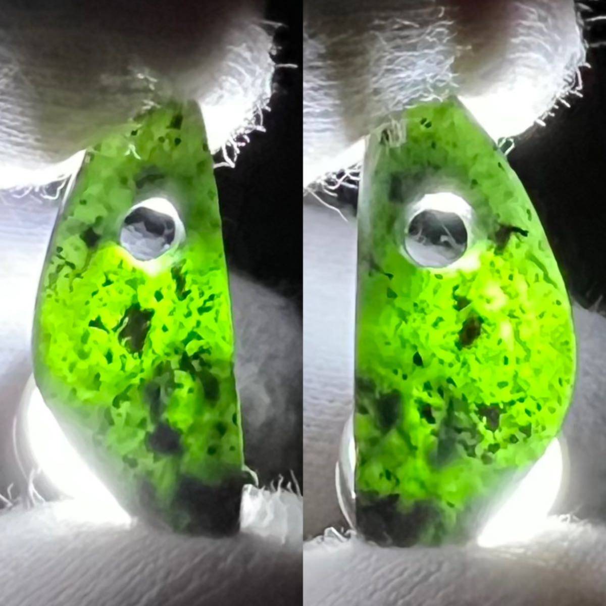 極上 縄文時代 本翡翠（硬玉） 勾玉 奈良県伝承出土 玉擦れ痕あり 古代