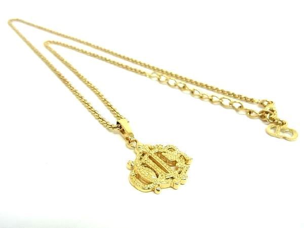 1円 ■極美品■ ChristianDior クリスチャンディオール ヴィンテージ ネックレス アクセサリー レディース ゴールド系 AN5357
