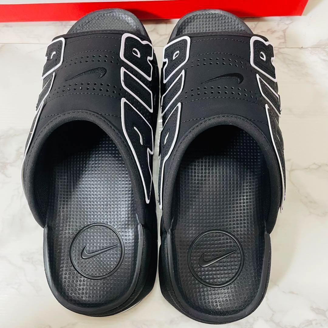 箱付き新品【28cm】NIKE エア モア アップテンポ スライド 黒 モアテン 