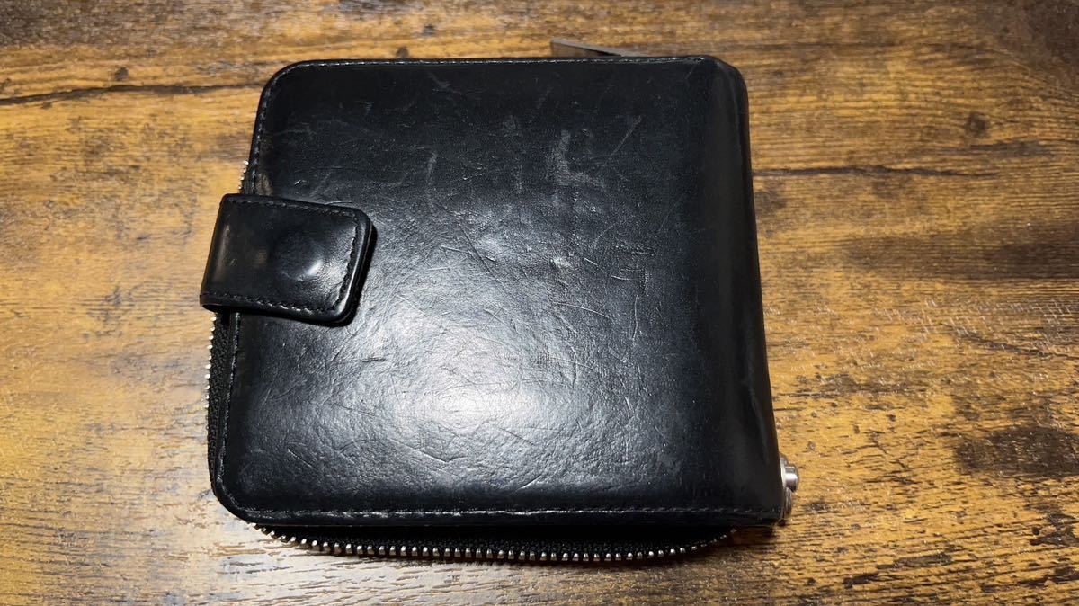 Yohji Yamamoto　ヨウジヤマモト　二つ折り財布　レザー　皮革