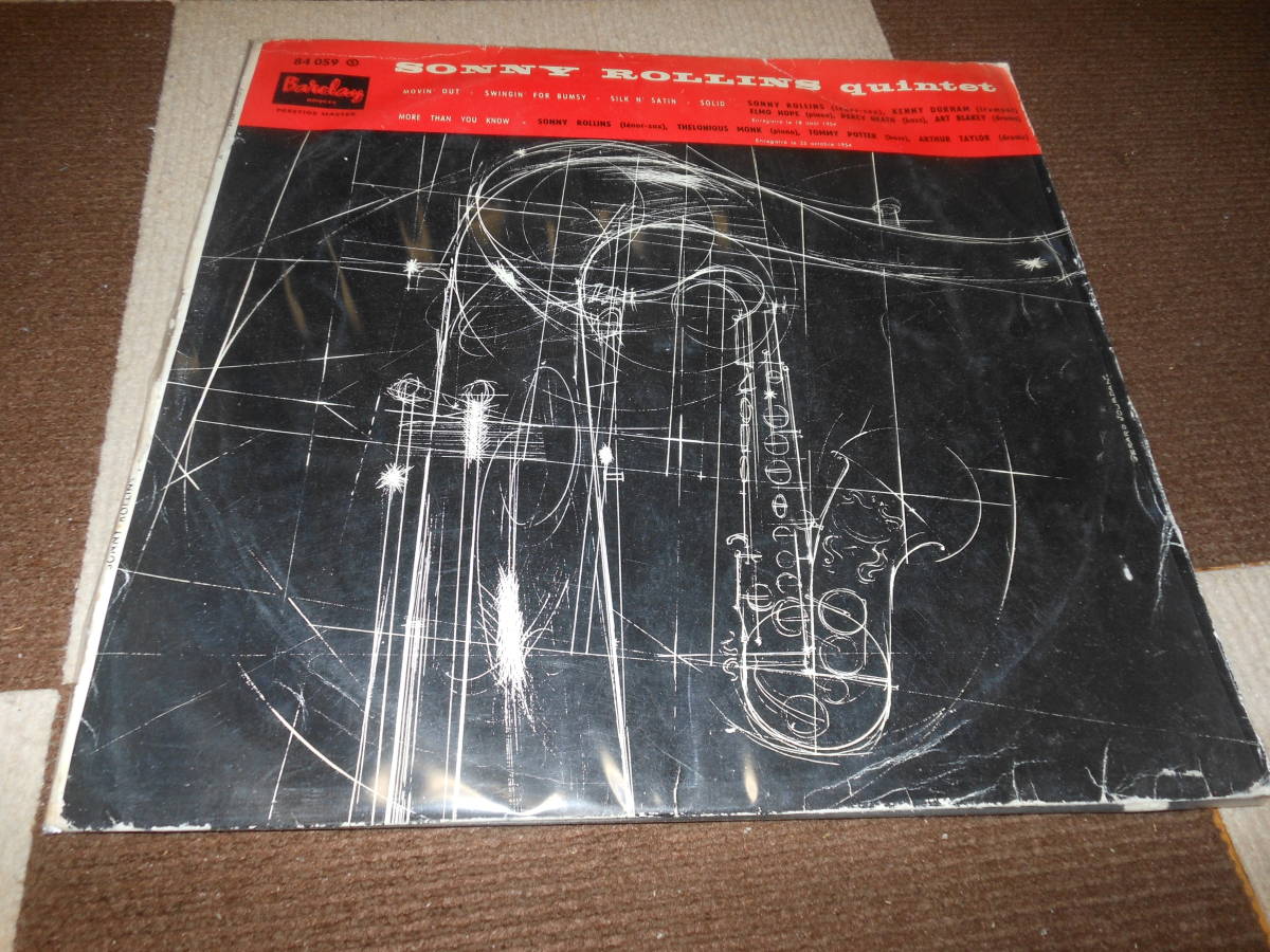 安い，正規品 【FR. MONO】SONNY ROLLINS QUINTET BARCLAY 84 059 FLIP