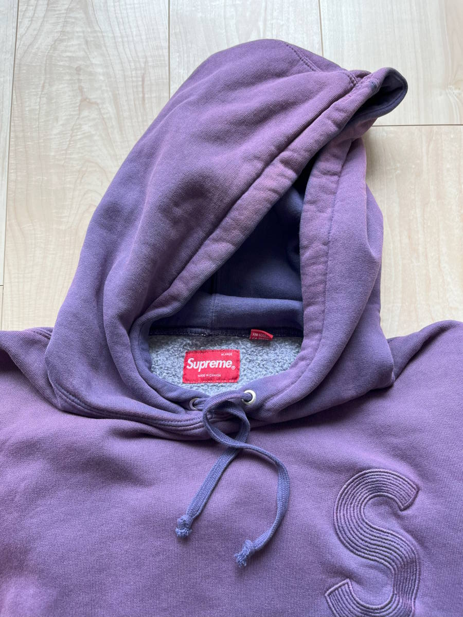 ☆Supreme☆2023SS☆Overdyed S Logo Hooded Sweat☆Purple☆XL 