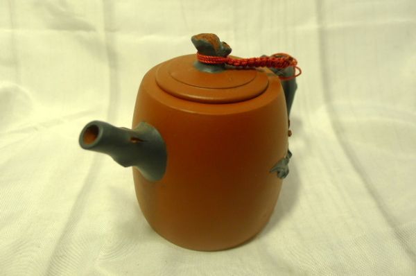 T091 中国宣興 張林娟製 朱泥 急須 茶壺 紫砂壺 水差し 唐物 茶事 茶器 