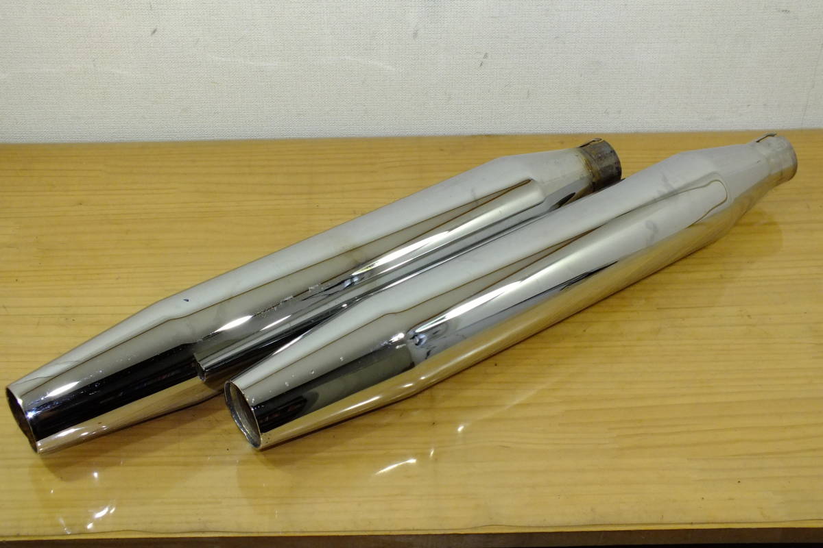 ◆ '07～ダイナ HD純正テーパード マフラー・サイレンサー キャタ付 キズ有 中古品（検）FXDL/FXDWG/FXDB 車検受/ノーマル戻