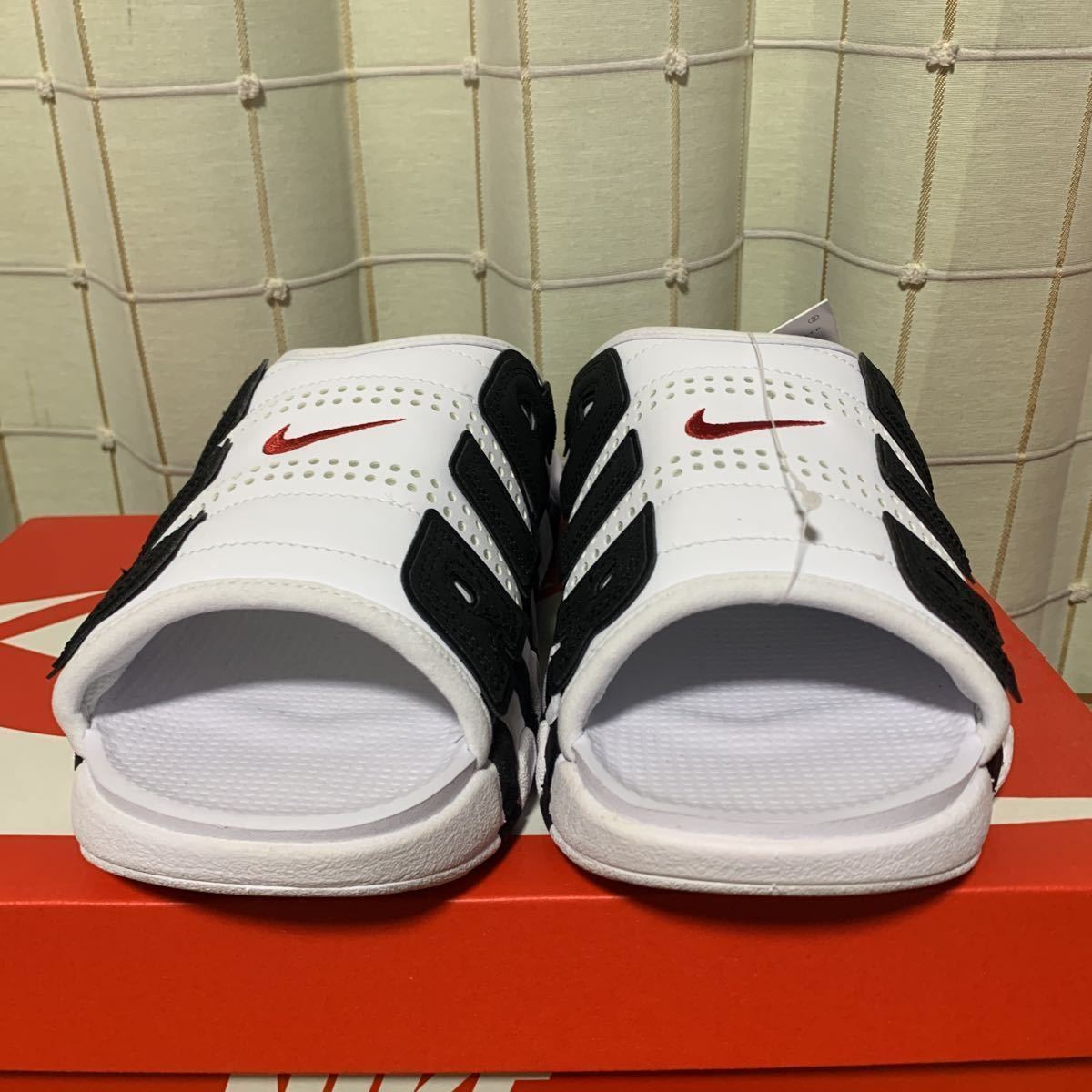 Nike Air More Uptempo Slide 28 US10 White and Blackナイキ エアモア 