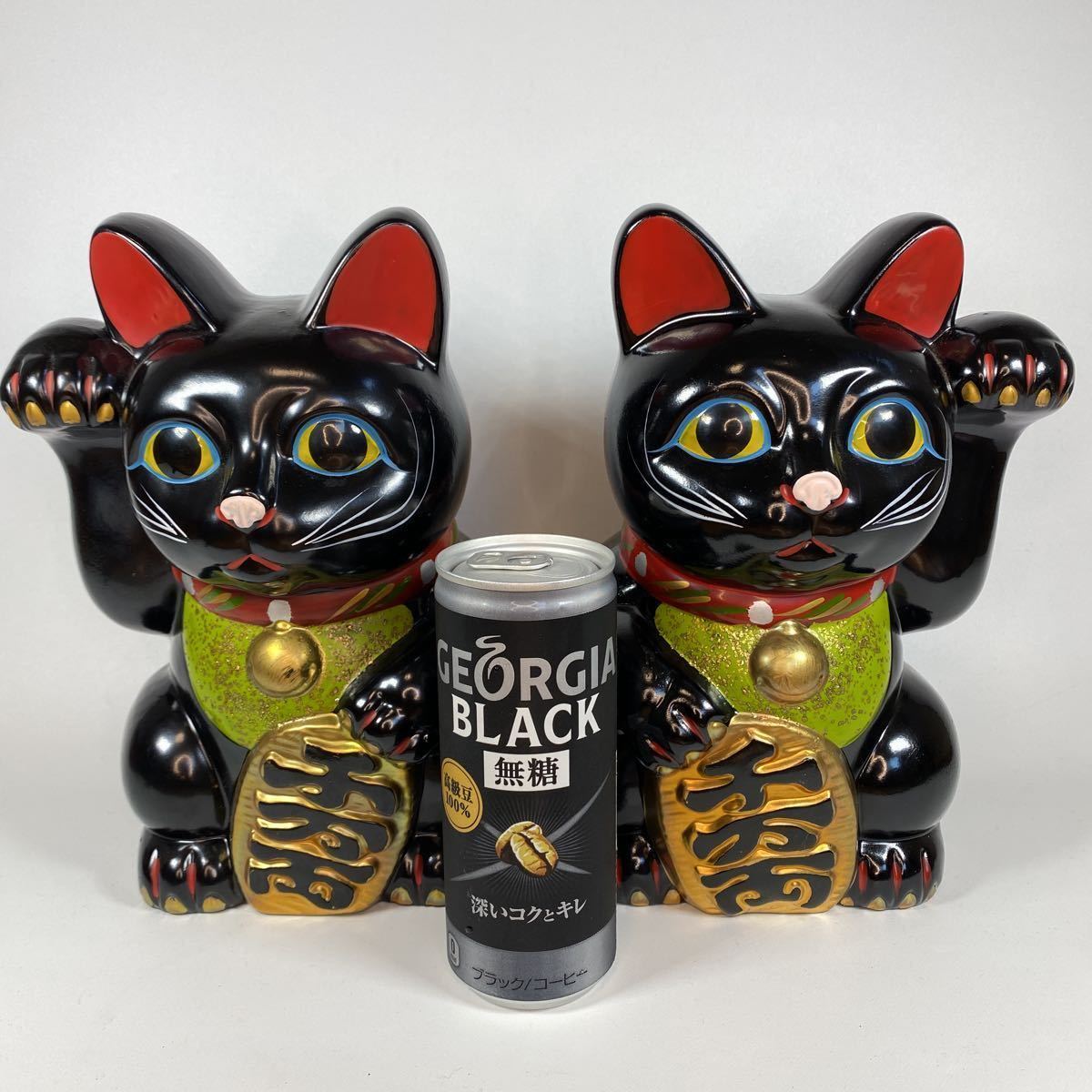 黒猫 招き猫 貯金箱 当時物 招き猫 昭和レトロ 商売繁盛 開運 縁起物